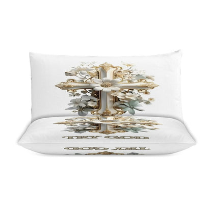 QUEEN 3-Piece Bedding Set-90"x90"/ 229x229cm (Dual-sided Printing)-TRY GOD