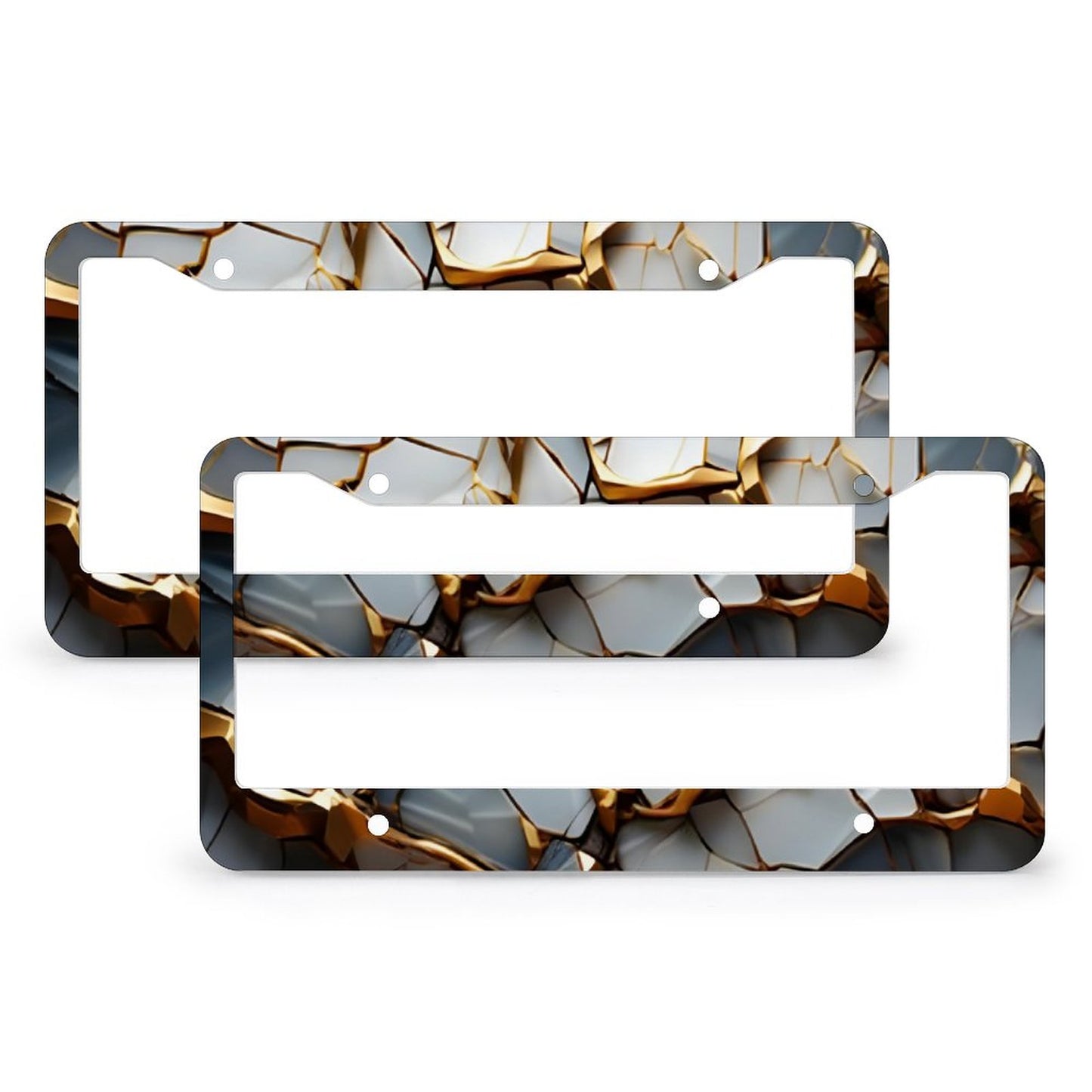 License Plate Frames with 4 Round Holes (1 Pair)