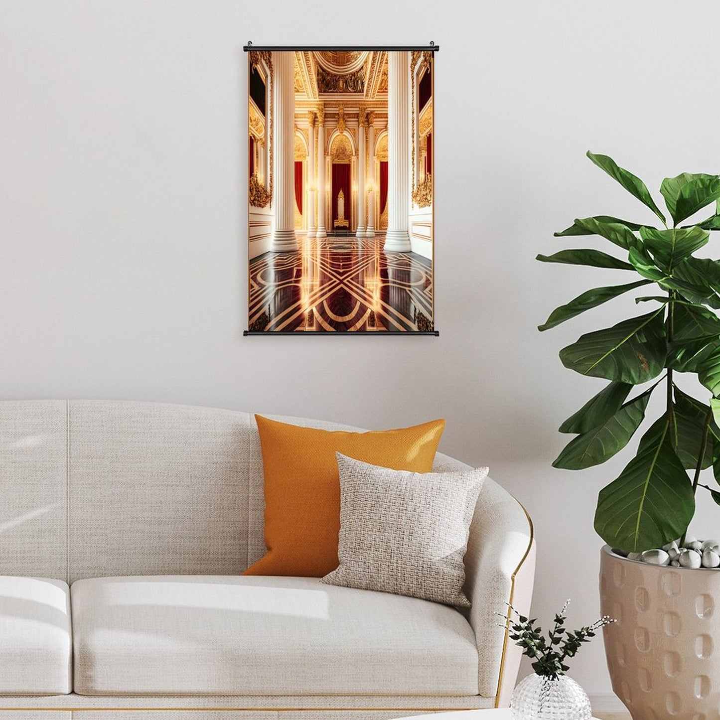 Canvas Hanging Poster with Scrolls-16"x24"/ 40x60cm