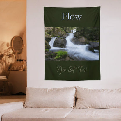 FLOW Wall Art with Vertical Tapestry
