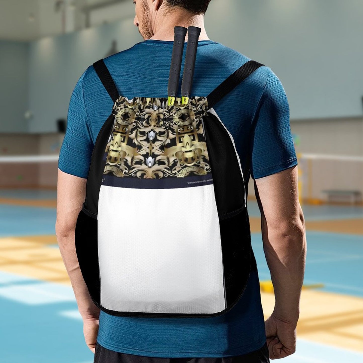 Waffle Cloth Sprots Drawstring Bag (Multi-Sites)