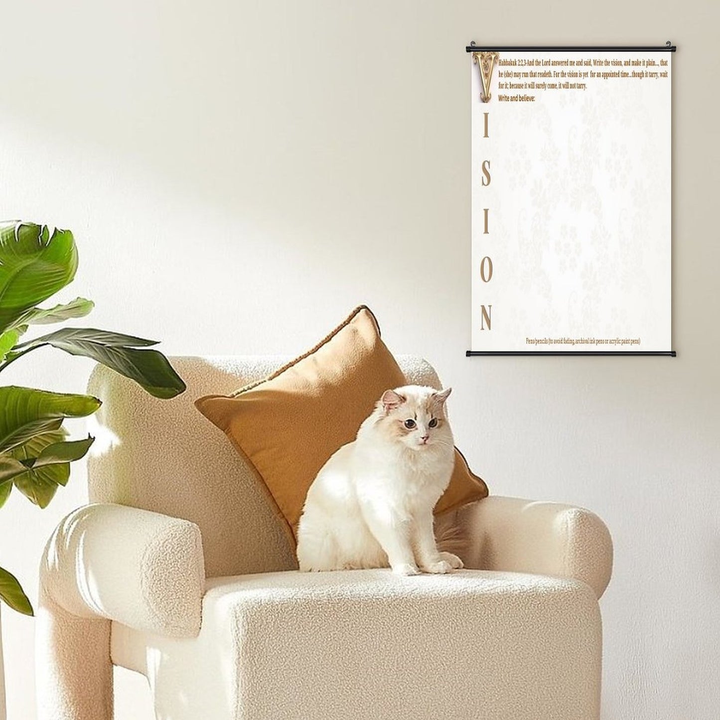 Canvas Hanging Poster with Scrolls-16"x24"/ 40x60cm