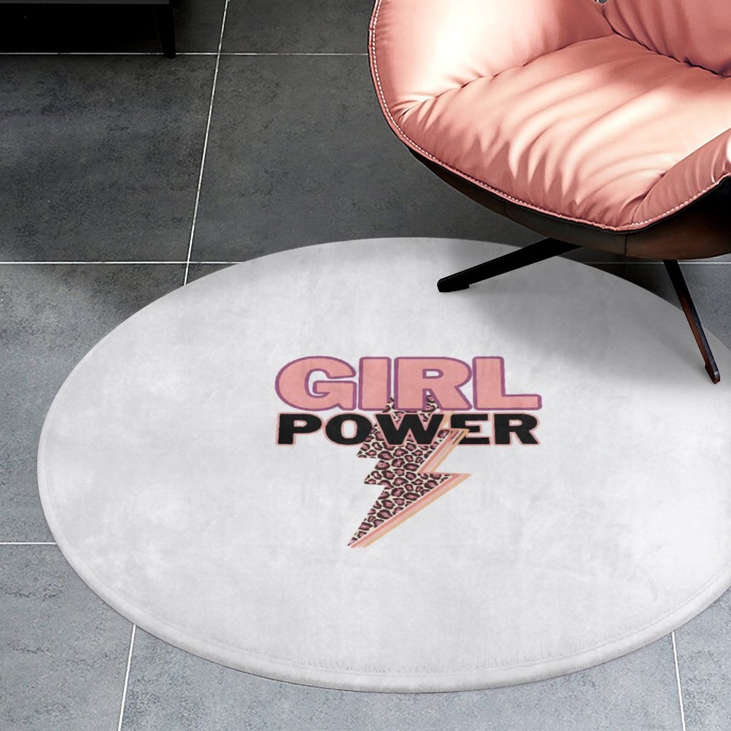 Round Coral Velvet Warm Floor Mat