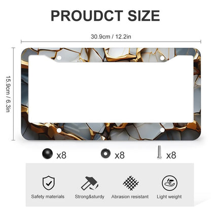 License Plate Frames with 4 Round Holes (1 Pair)