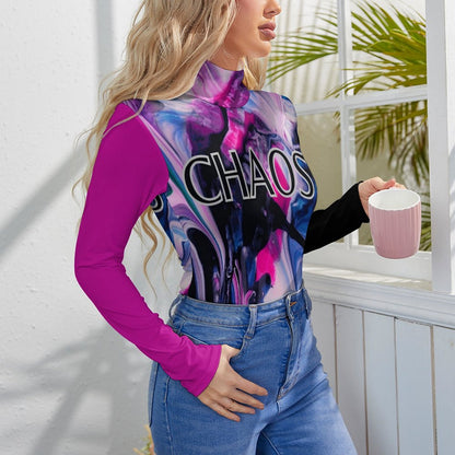 CHAOS High-collar Long-sleeve Bodysuit