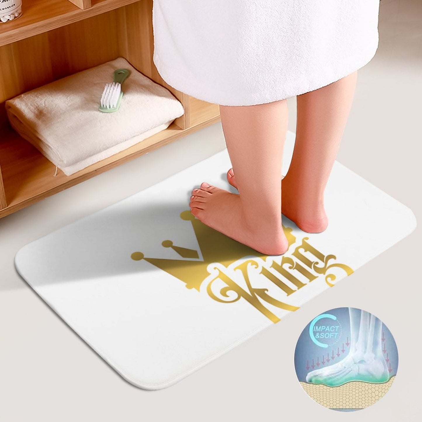 Coral Velvet Restroom Rug Set of 3-15.7"x23.6"/ 40x60cm