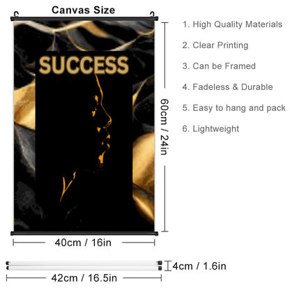 Canvas Hanging Poster with Scrolls-16"x24"/ 40x60cm