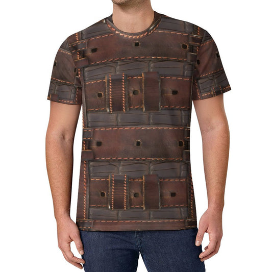 RUGGED LEATHER BUCKLE Print Short Sleeve-*XS-6XL