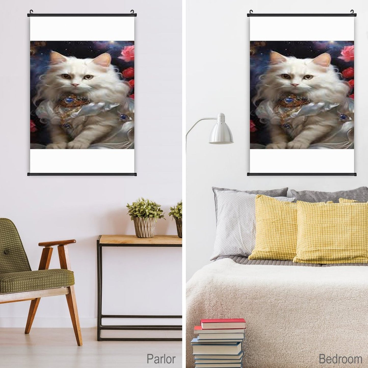 Canvas Hanging Poster with Scrolls-16"x24"/ 40x60cm