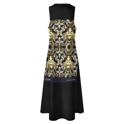Sleeveless Ankle-length Dress GQ (All-Over Printing)