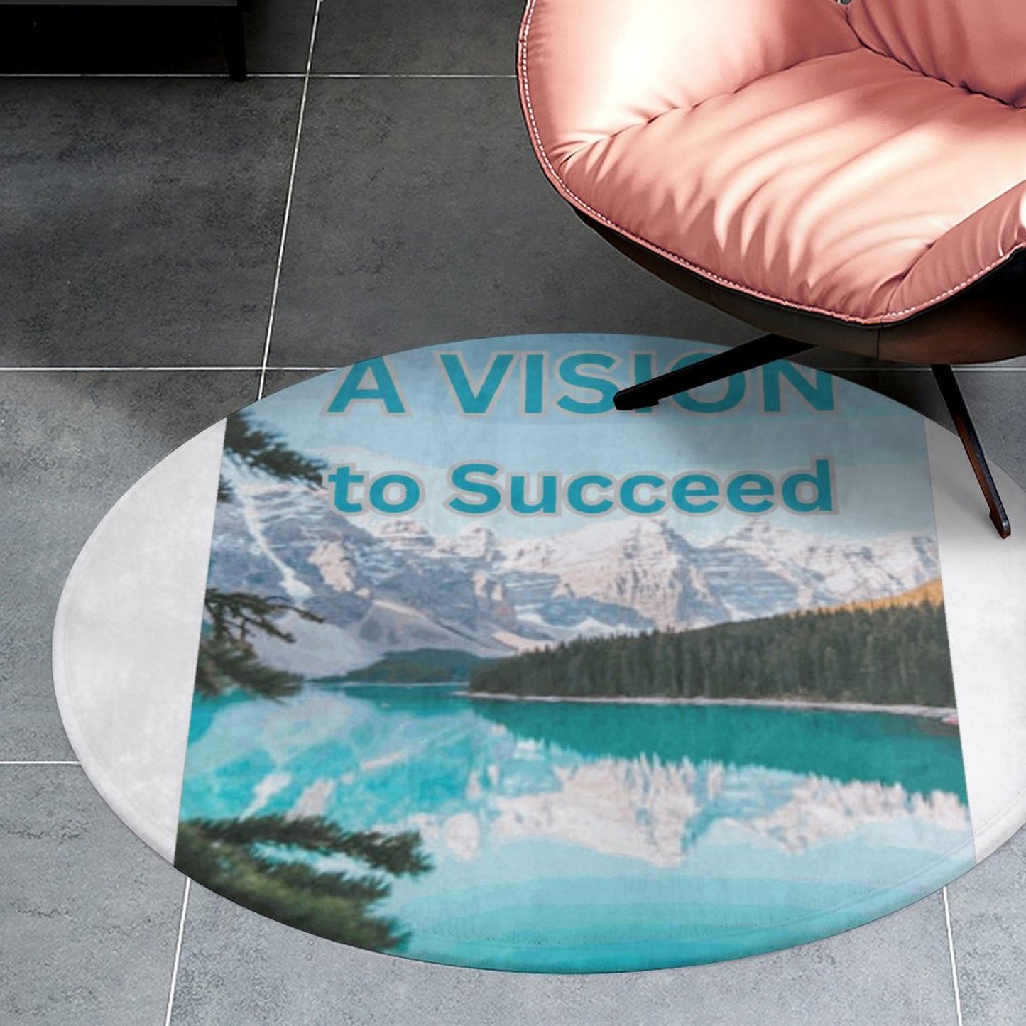 Round Coral Velvet Warm Floor Mat