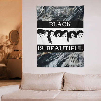 Wall Art with Vertical Tapestry