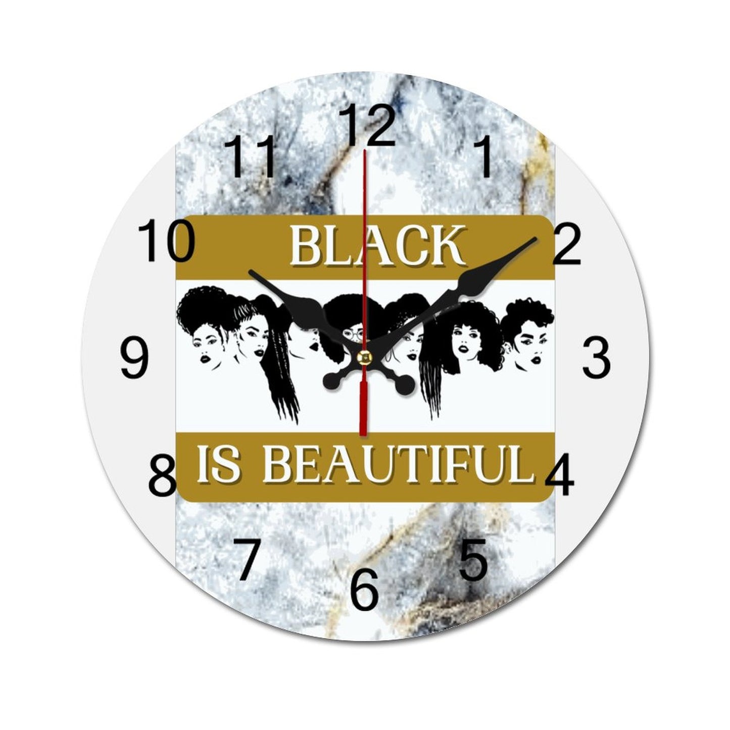 Concise Silent Wooden Wall Clock-9.84"x9.84"/ 25x25cm