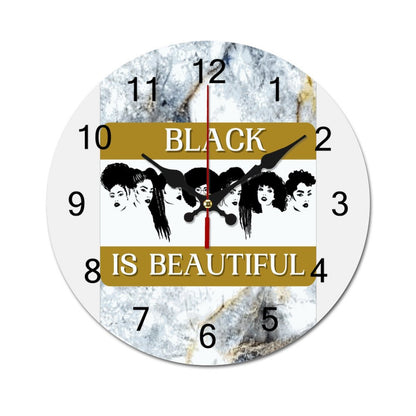 Concise Silent Wooden Wall Clock-9.84"x9.84"/ 25x25cm