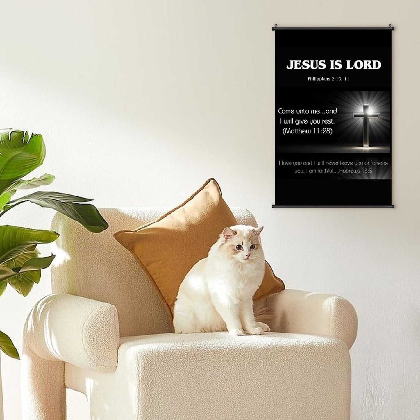 Canvas Hanging Poster with Scrolls-16"x24"/ 40x60cm