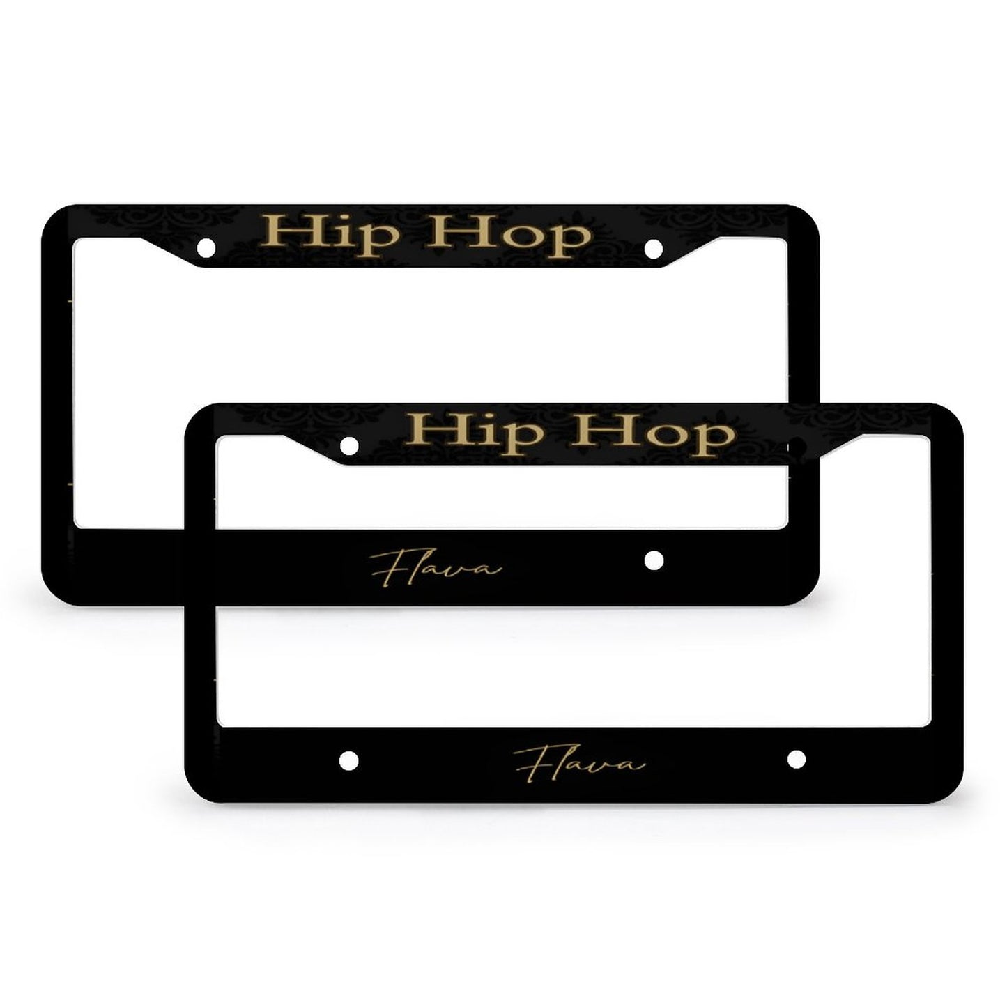 License Plate Frames with 4 Round Holes (1 Pair)
