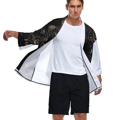 Drop Shoulder Male Kimono Cardigan ZS904 (All-Over Printing)