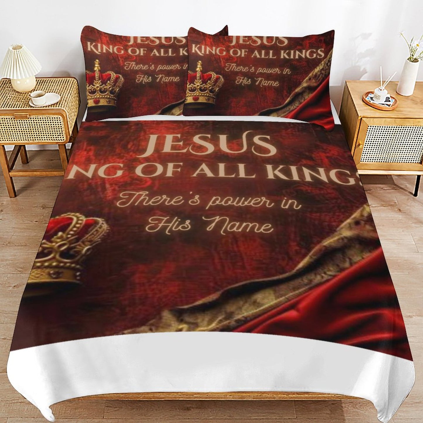 3-Piece Bedding Set-86"×70"/ 218×177cm (Dual-sideded Printing)