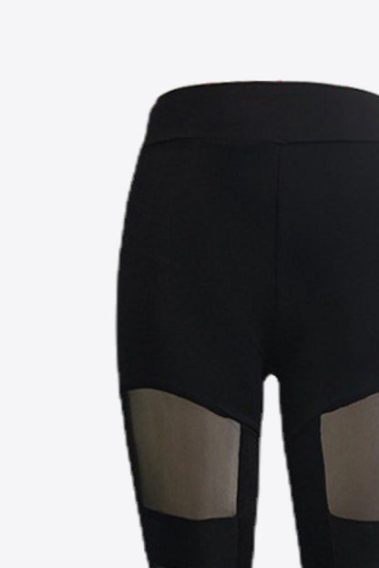 Spliced Mesh Leggings-*XS-L