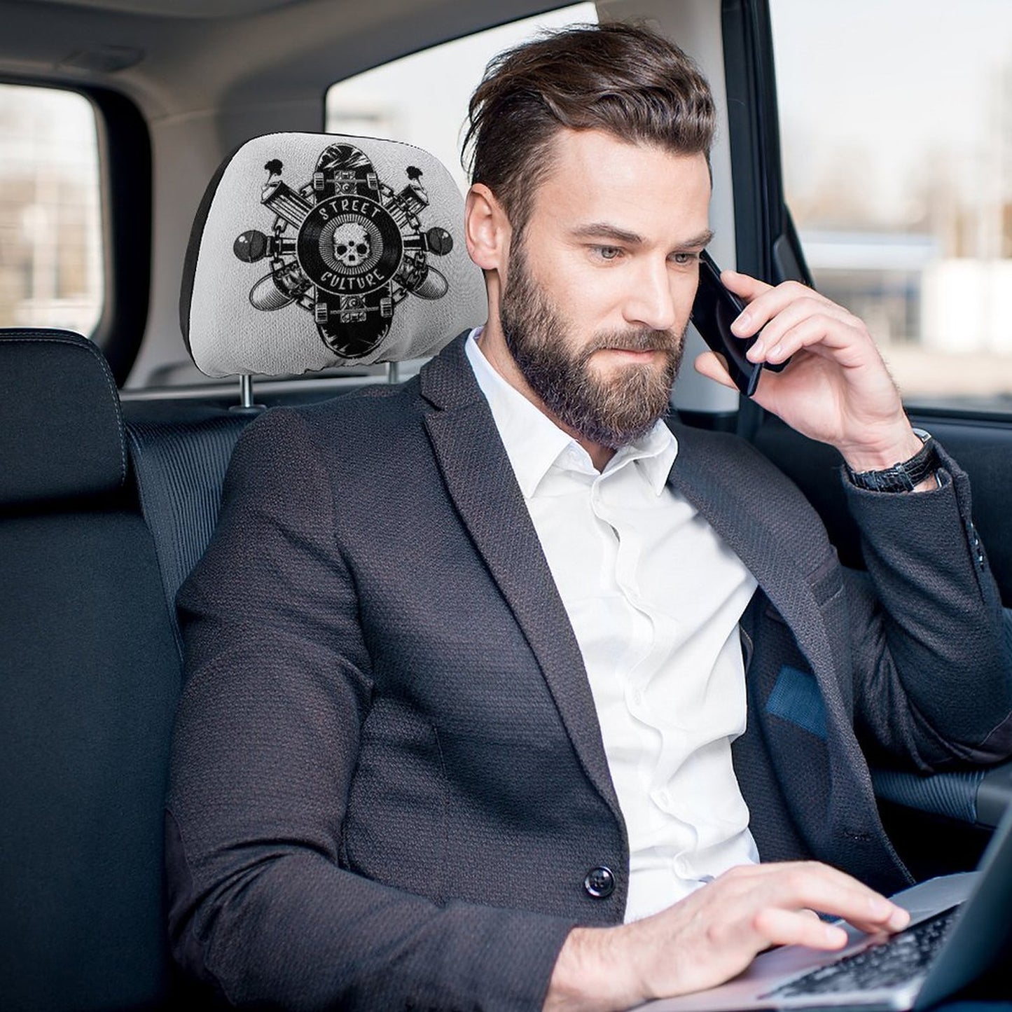Custom Car Headrest Covers