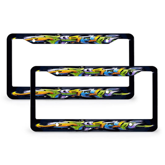 License Plate Frames with 4 Round Holes (1 Pair)
