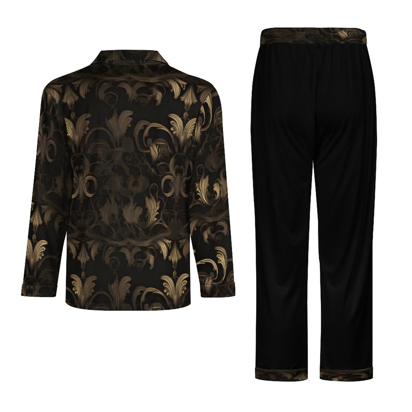 BLACK & GOLD ACCENT Night Suit for Men