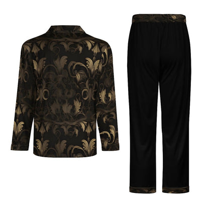 BLACK & GOLD ACCENT Night Suit for Men