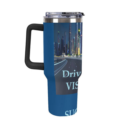 40oz Insulated Tumbler with Handle and Straw