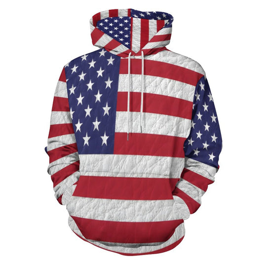 AMERICA Men's Hoodie with Double-layer Cap-SMALL-6XL
