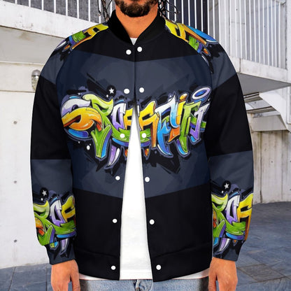 COLORFUL GRAFFITI Men's Baseball Jacket-*2XS-6XL