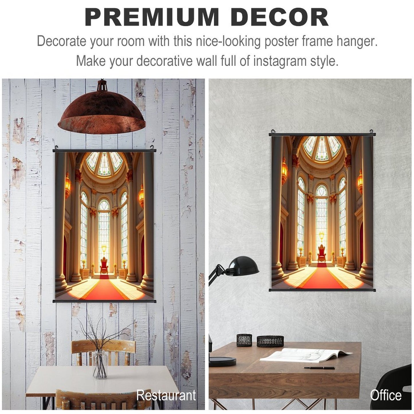 Canvas Hanging Poster with Scrolls-16"x24"/ 40x60cm