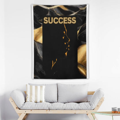 Wall Art with Vertical Tapestry