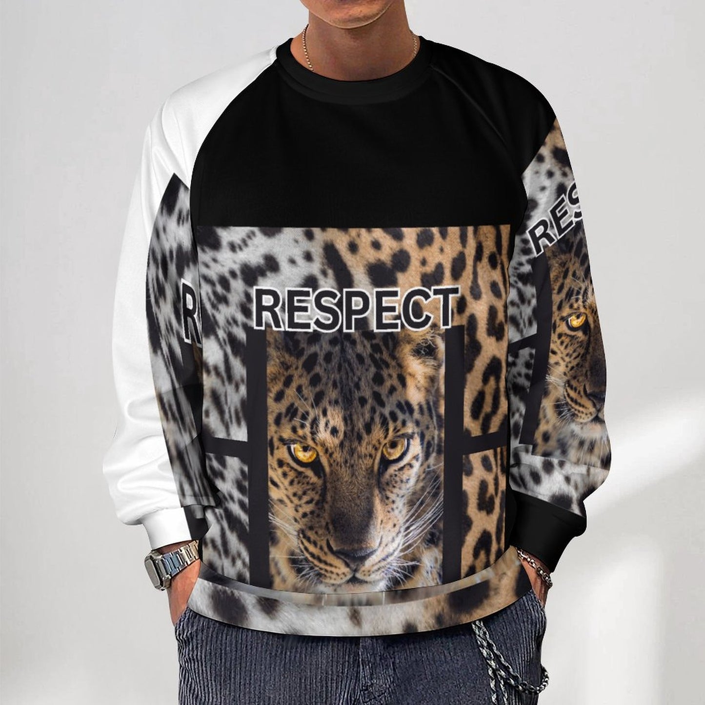 280gsm Men's Crewneck Sweatshirt Raglan A27H (All-Over Printing)