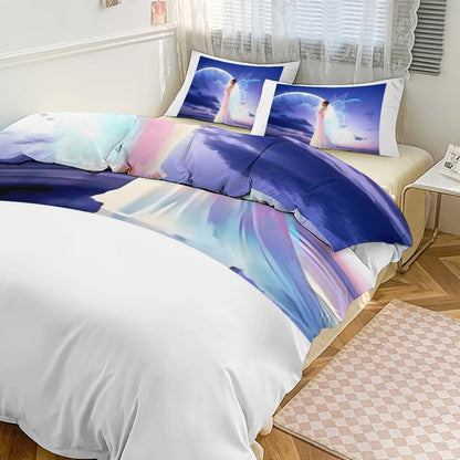 3-Piece Bedding Set-86"×70"/ 218×177cm (Dual-sidede Printing)