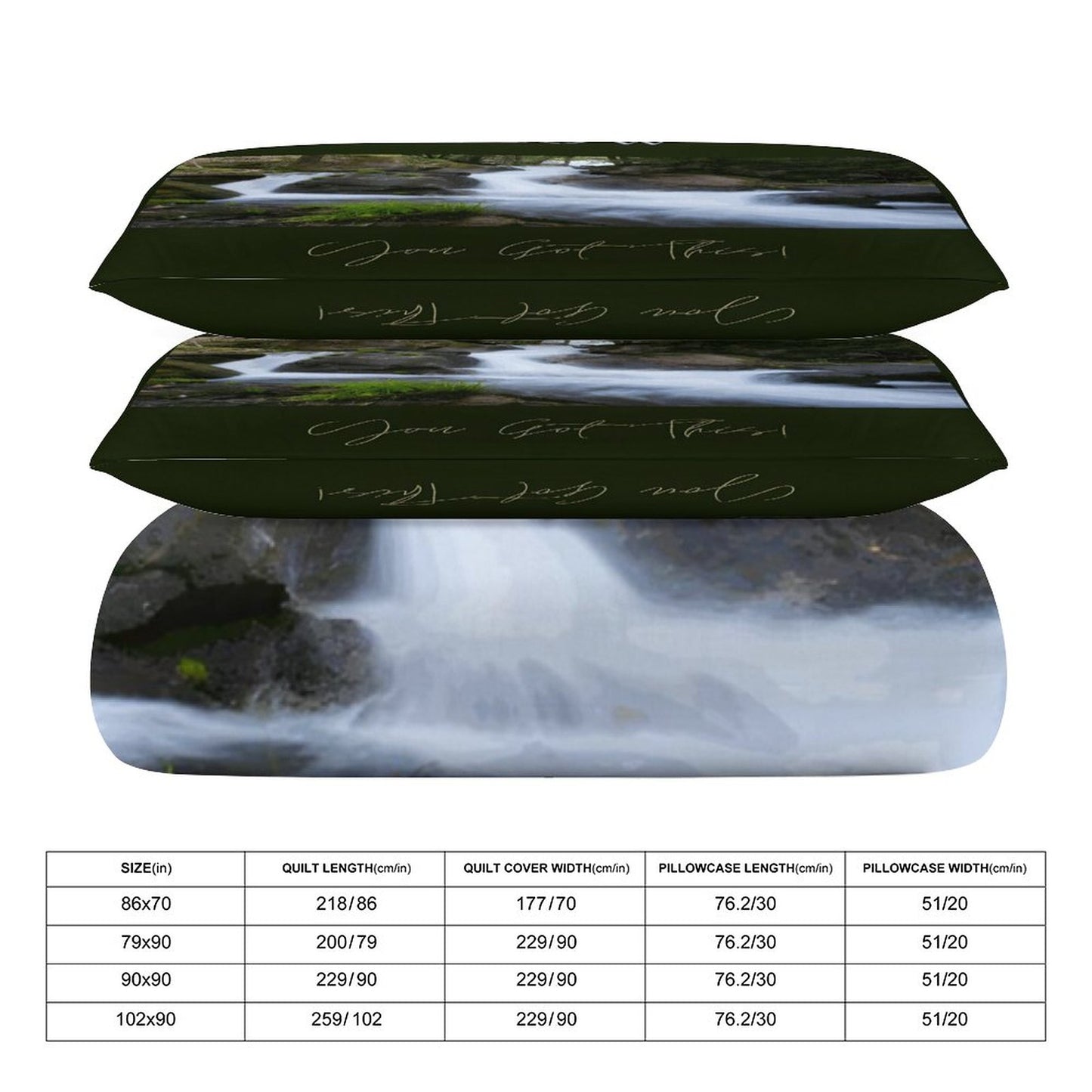 3-Piece Bedding Set-90"x90"/ 229x229cm (Dual-sided Printing)
