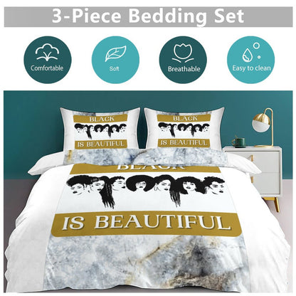 3-Piece Bedding Set-90"x90"/ 229x229cm (Dual-sided Printing)