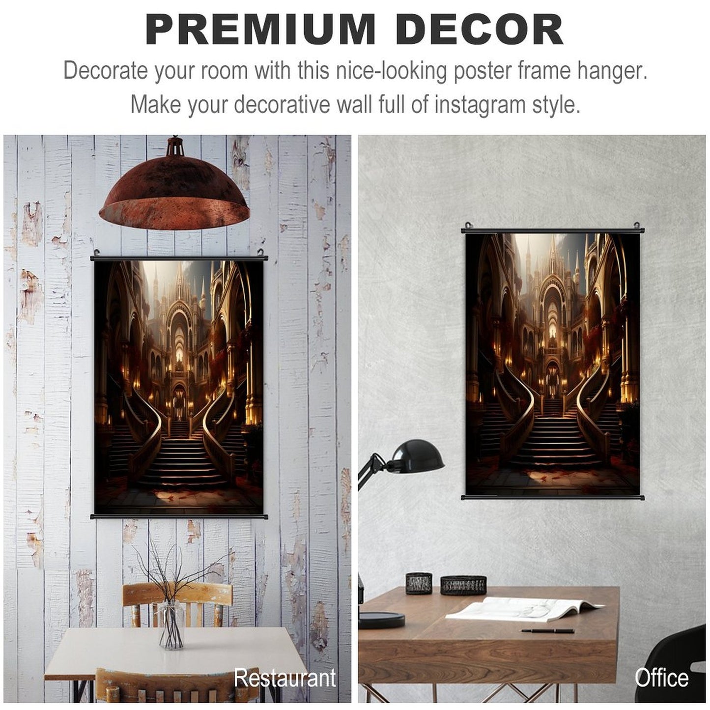 Canvas Hanging Poster with Scrolls-16"x24"/ 40x60cm