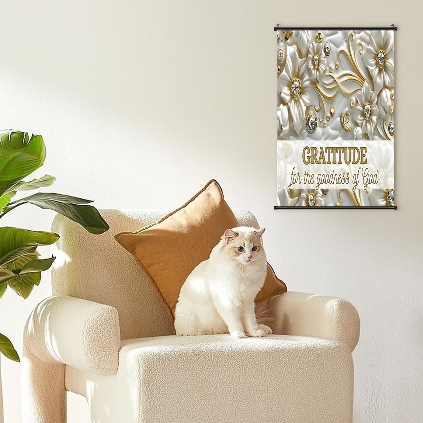 Canvas Hanging Poster with Scrolls-16"x24"/ 40x60cm