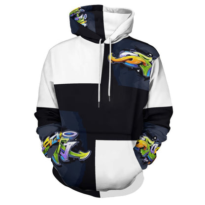 COLORFUL GRAFFITI Women's Hoodie with Double-layer Cap-SMALL-5XL