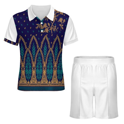 200gsm Short Sleeve Men's POLO Shirt Set A46TZ (All-Over Printing)