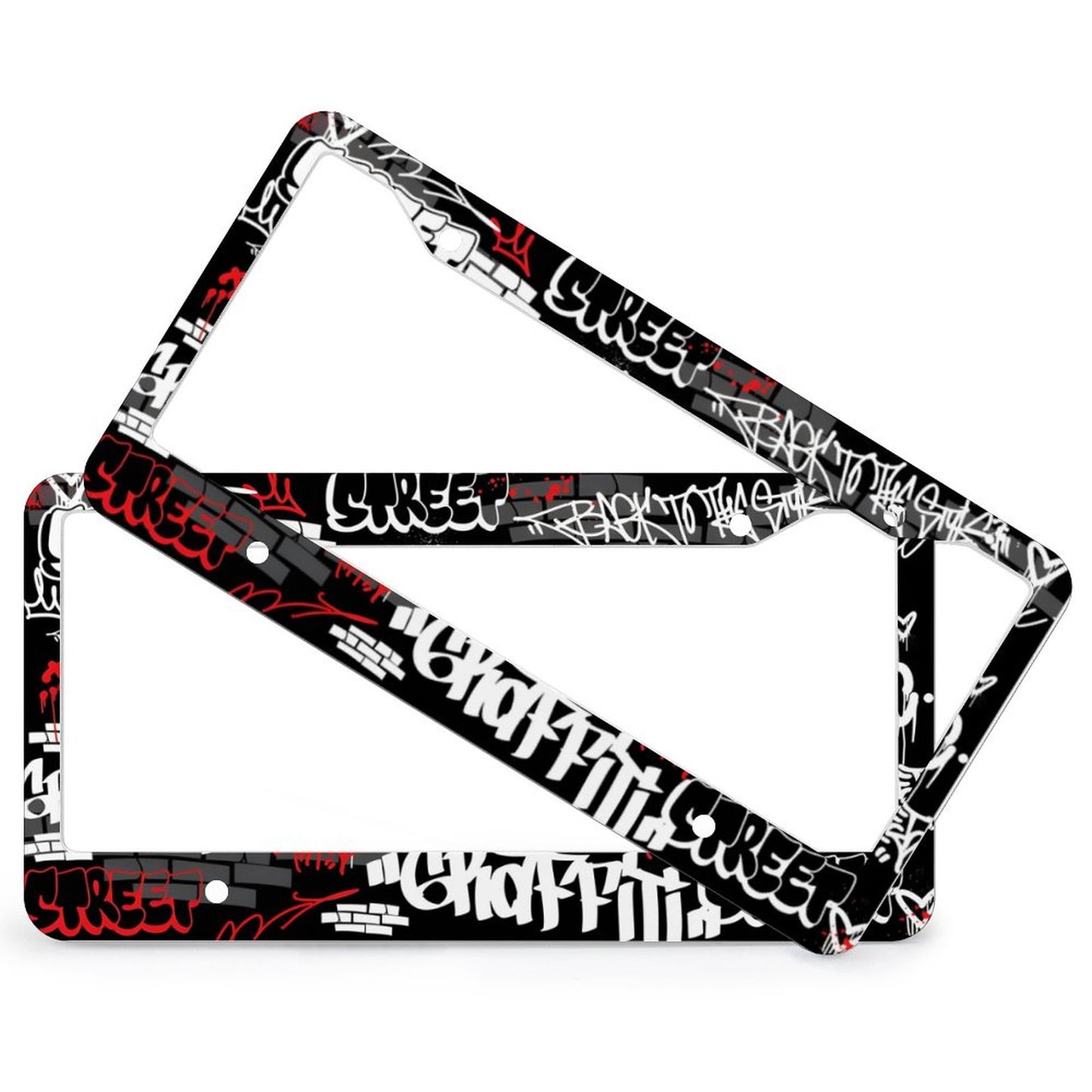 License Plate Frames with 4 Round Holes (1 Pair)