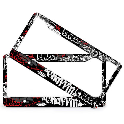 License Plate Frames with 4 Round Holes (1 Pair)