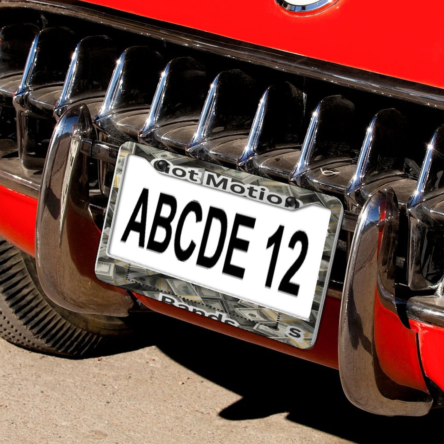 License Plate Frames with 2 Round Holes (1 Pair)